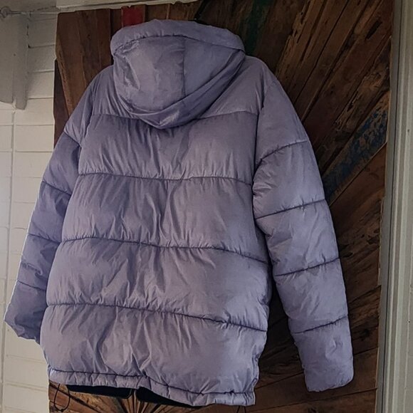 Everlane Renew puffer  double sided zipper hooded lavender coat/jacket S pockets - Picture 9 of 15